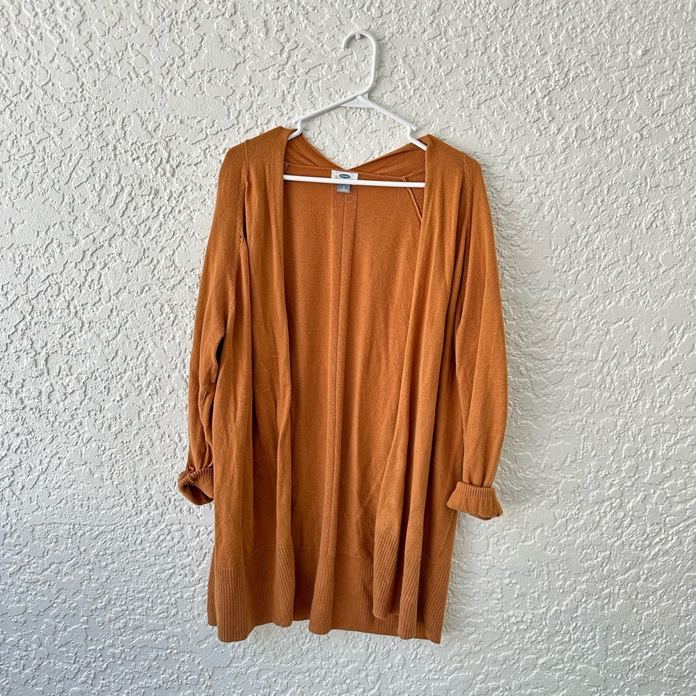 burnt orange cardigan